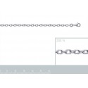 Chaîne argent 925/000 rhodiée maille forçat diamantée 