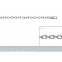 Chaîne argent 925/000 maille forçat diamantée 