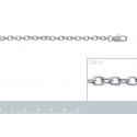Chaîne argent 925/000 rhodiée maille forçat diamantée