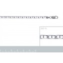 Bracelet argent 925/000 rhodiée maille marine plate 