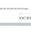 Chaîne argent 925/000 maille figaro diamantée 1 maillon 4 faces 