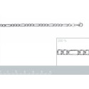 Chaîne argent 925/000 maille figaro diamantée 3 maillons 4 faces 