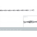 Bracelet argent 925/000 rhodiée maille Singapour