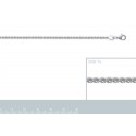 Chaîne argent 925/000 rhodiée maille corde ronde