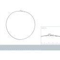 Collier argent 925/000 rhodiée maille oméga ronde