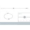 Bracelet argent 925/000 rhodiée femme oz