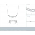 Collier argent 925/000 rhodiée oz micro serti