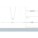 Bracelet/collier argent 925/000 rhodiée femme oz