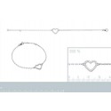 Bracelet argent 925/000 rhodiée femme oz