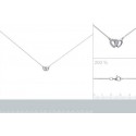 Collier argent 925/000 rhodiée oz 