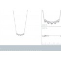 Collier argent 925/000 rhodiée oz micro serti