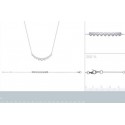 Collier argent 925/000 rhodiée oz micro serti 