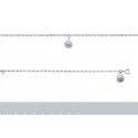 Chaîne cheville argent 925/000 rhodiée