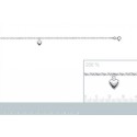 Chaîne cheville argent 925/000 rhodiée