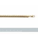 Bracelet plaqué-or 750/000 3 microns maille anglaise plate