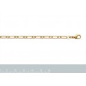 Chaîne plaqué-or 750/000 3 microns maille figaro diamantée