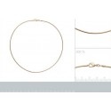 Collier plaqué-or 750/000 3 microns maille oméga ronde