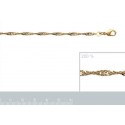 Bracelet plaqué-or 750/000 3 microns maille Singapour