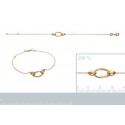 Bracelet plaqué-or 750/000 3 microns
