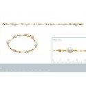 Bracelet plaqué-or 750/000 3 microns imitation perles