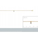 Chaîne cheville plaqué-or 750/000 3 microns oz