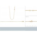 Collier plaqué-or 750/000 3 microns bicolore oz