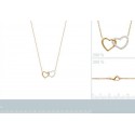 Collier plaqué-or 750/000 3 microns bicolore oz 