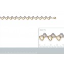 Bracelet plaqué-or 750/000 3 microns oz bicolore