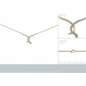 Collier plaqué-or 750/000 3 microns bicolore oz
