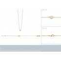 Bracelet femme plaqué-or 750/000 3 microns bicolore oz