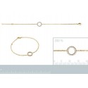 Bracelet plaqué-or bicolore 750/000 3 microns oz