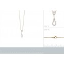 Collier plaqué-or 750/000 3 microns bicolore oz micro serti