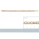 Bracelet plaqué-or bicolore 750/000 3 microns oz