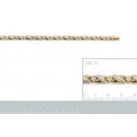 Bracelet plaqué-or bicolore 750/000 3 microns oz