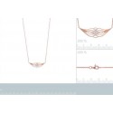 Collier plaqué-or rose 750/000 3 microns oz bicolore