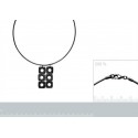 Collier acier 316 L ruthénium