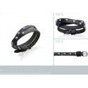 Bracelet acier 316 L cuir