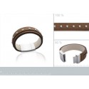 Bracelet acier 316 L cuir