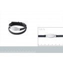 Bracelet acier 316 L cuir