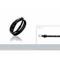 Bracelet acier 316 L cuir