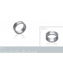 Bague alliance homme acier 316 L