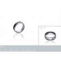 Bague alliance homme acier 316 L ruthénium