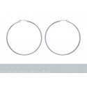 Créoles acier 316 L fil rond 2 mm