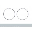 Créoles acier 316 L fil rond 2 mm