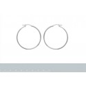 Créoles acier 316 L fil rond 2 mm