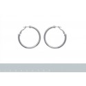 Créoles acier 316 L fil rond 3 mm