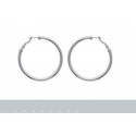 Créoles acier 316 L fil rond 3 mm 