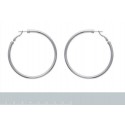 Créoles acier 316 L fil rond 3 mm 