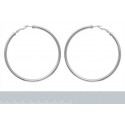 Créoles acier 316 L fil rond 3 mm 