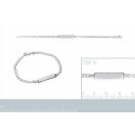 Bracelet gourmette argent 925/000 rhodiée enfant